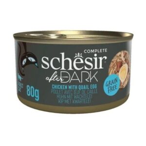Schesir Poulet et œuf After Dark 80g – Chat