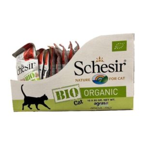 Schesir Bœuf bio 85g – Chat