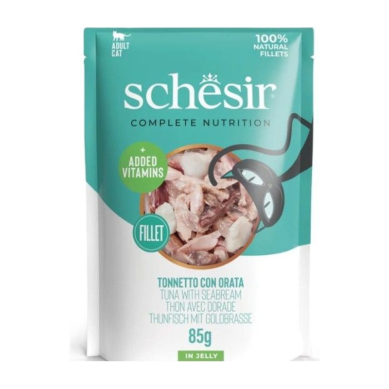 Schesir Thon et daurade en gelée sachet 85g – Chat