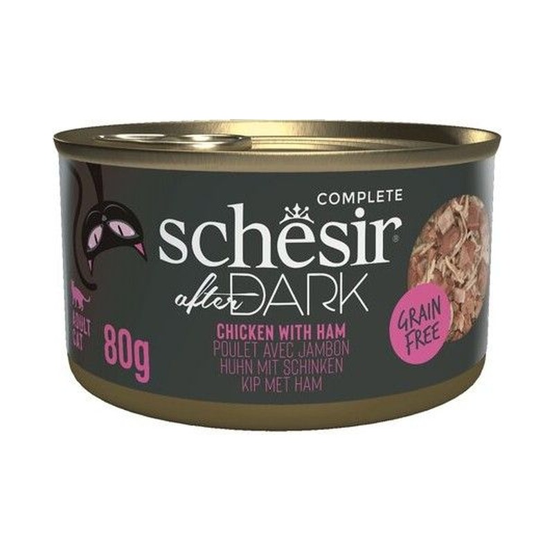 Schesir Poulet et jambon After Dark 80g – Chat