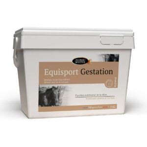 Seau de 3 kg d'Equisport Gestation Horse Master, complément minéral pour jument gestante et allaitante