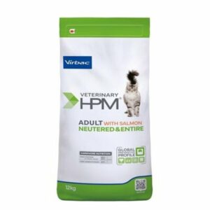 Virbac Veterinary HPM Adult Neutered & Entire Cat Saumon, sac de croquettes 12 kg