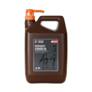 Bidon Foran Kentucky Karron Oil avec pompe doseuse, émulsion d'huile de lin pour cheval