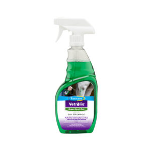 Pulvérisateur de 473 ml Farnam Vetrolin Green Spot Out, shampooing sec pour cheval