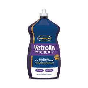 Flacon de 946 ml Farnam Vetrolin White N Brite, shampooing éclaircissant pour cheval