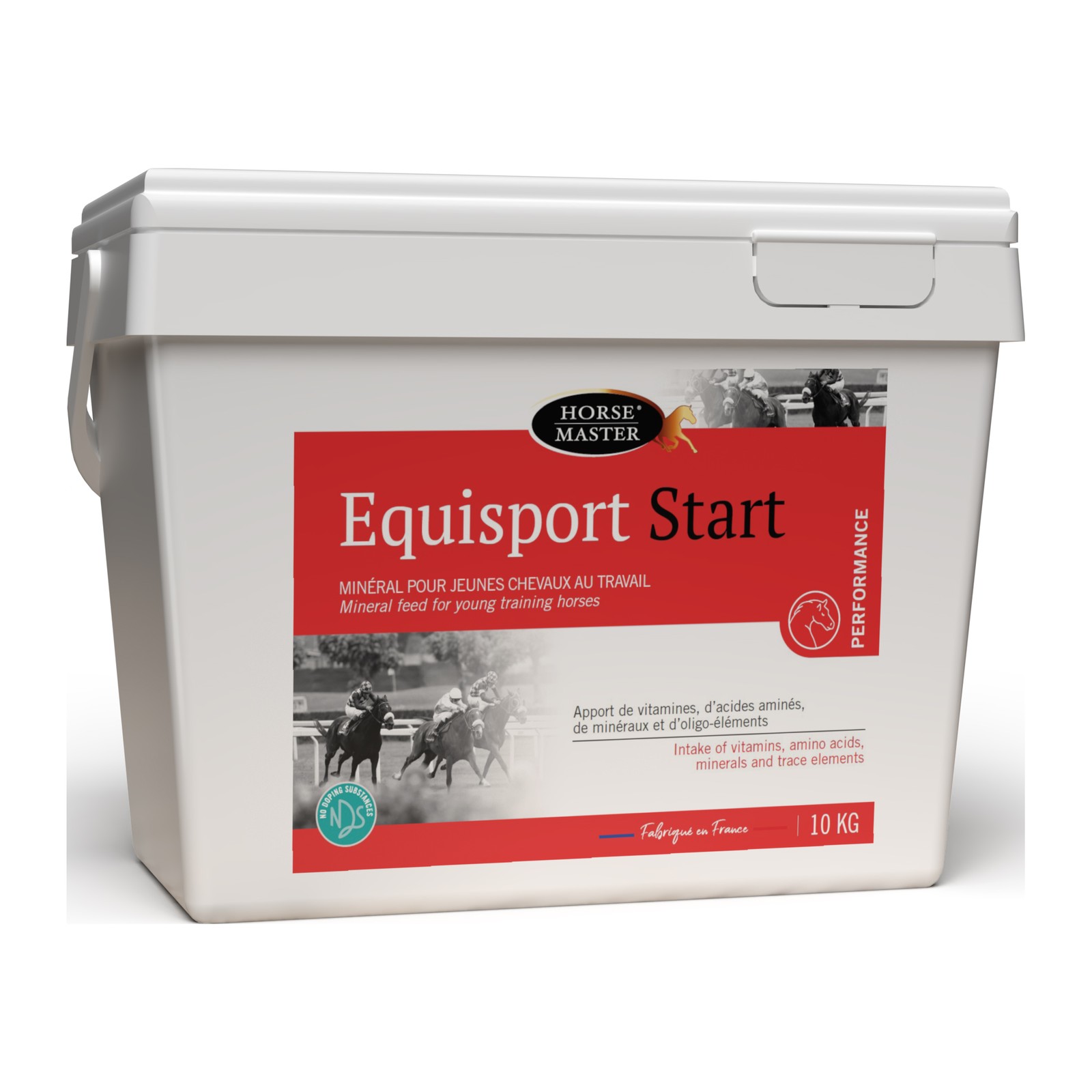 Equisport Start Horse Master – seau de 10 kg, minéral pour jeune cheval au travail