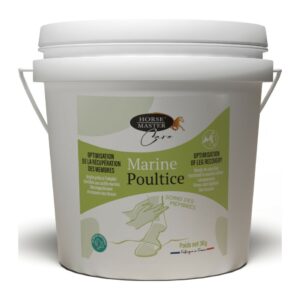 Marine Poultice Horse Master – seau de 3 kg, argile prête à l'emploi pour cheval